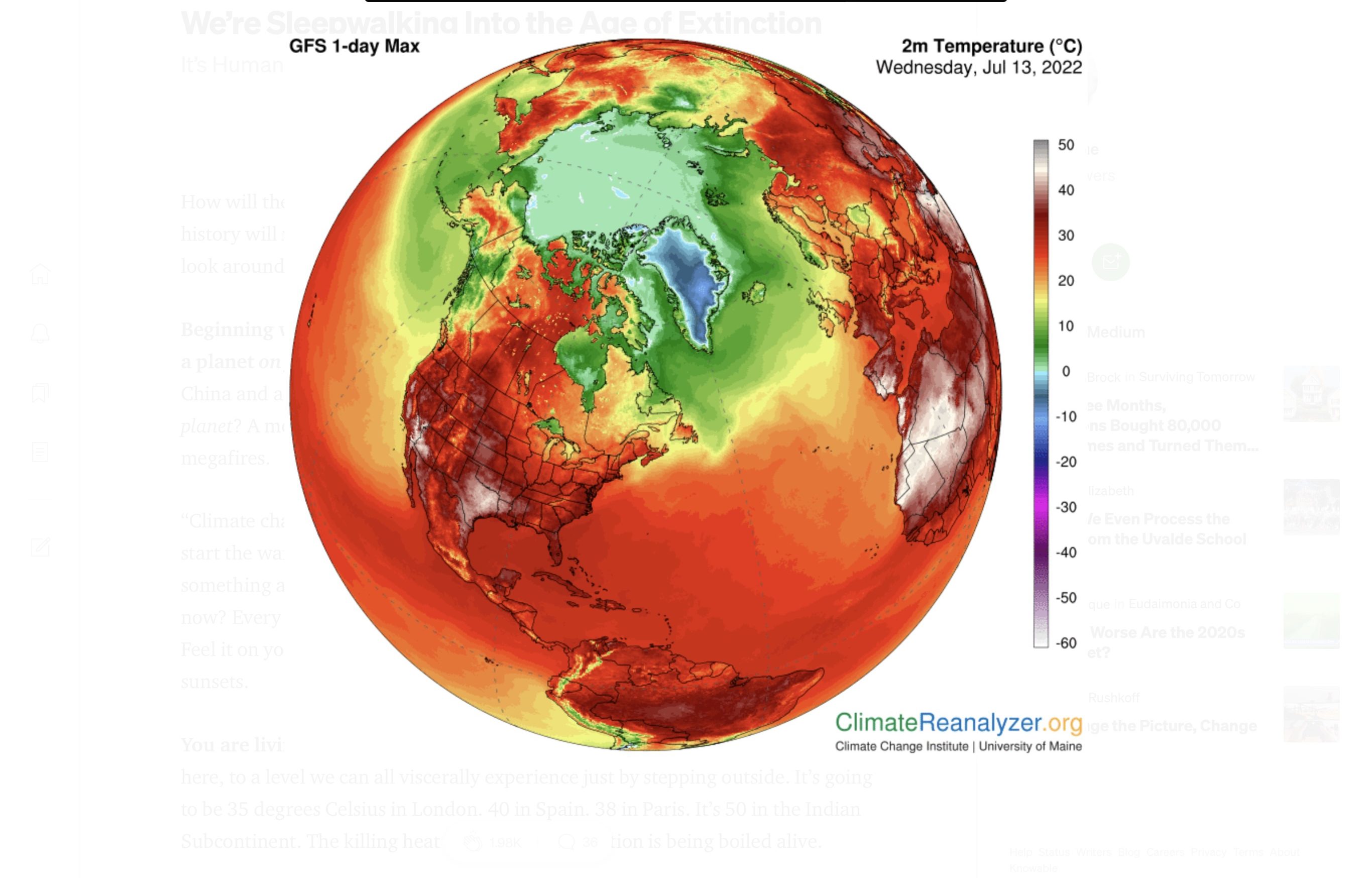 Alarmingly high temperatures and climate denial